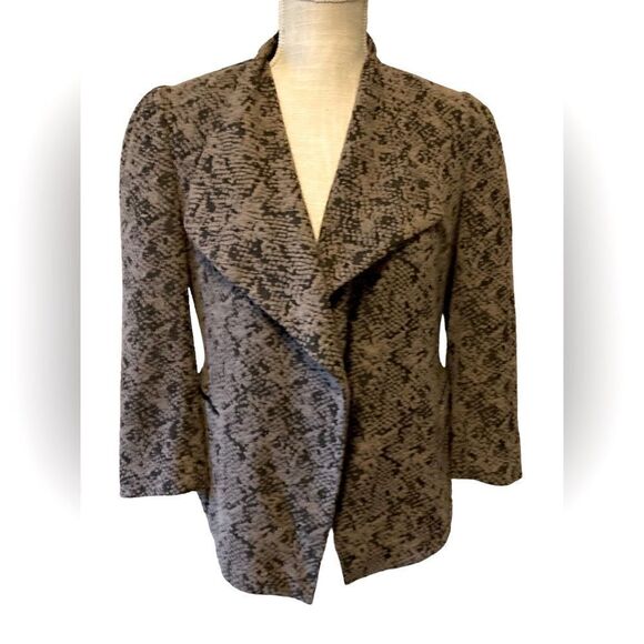 Calvin Klein Brien Snakeskin print drape blazer jacket - Picture 1 of 7